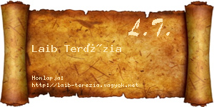Laib Terézia névjegykártya